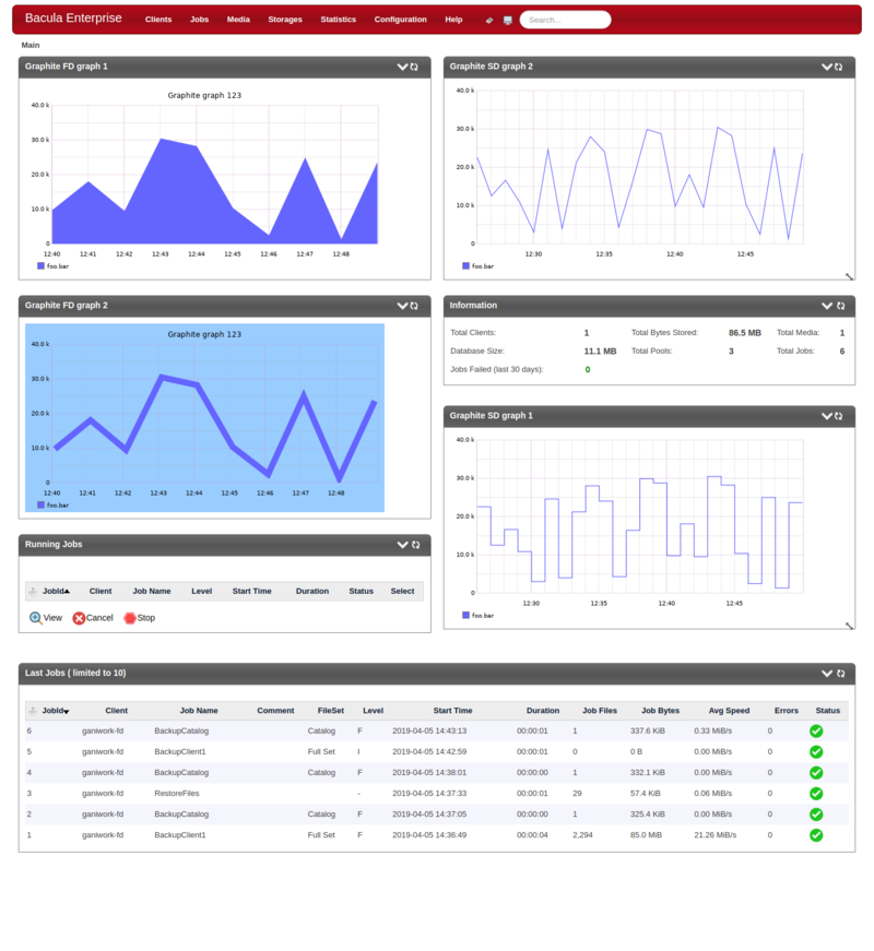 BWeb Page Composer Enterprise Bacula 12