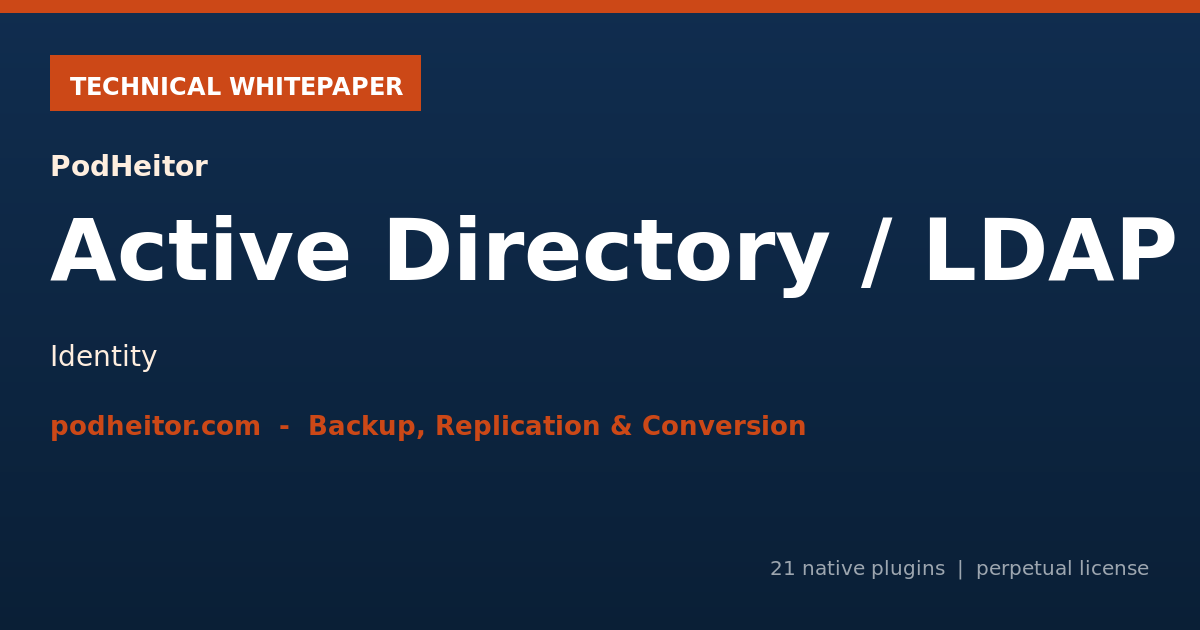 Whitepaper técnico — PodHeitor Active Directory / LDAP para Bacula