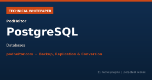 Whitepaper técnico — PodHeitor PostgreSQL para Bacula