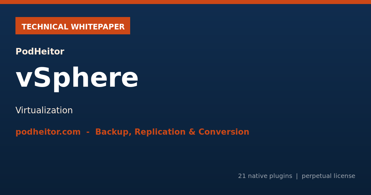 Whitepaper técnico — PodHeitor vSphere para Bacula