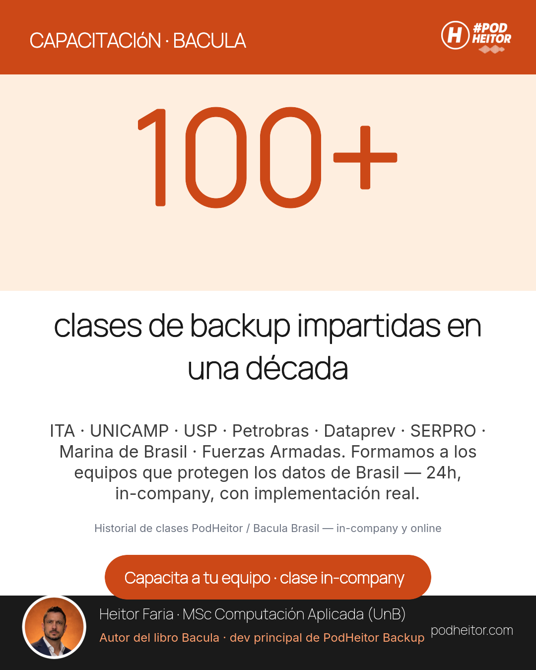 ITA, Unicamp, Petrobras y las Fuerzas Armadas ya capacitaron backup con nosotros