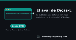 NGBackup en Dicas-L: el aval de casi tres décadas de software libre en Brasil